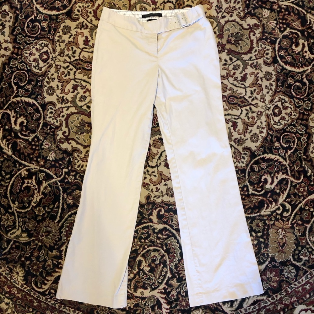 Express Design Studio Editor Cream Flare Boot Cut Pants with Tailored Fit 4
